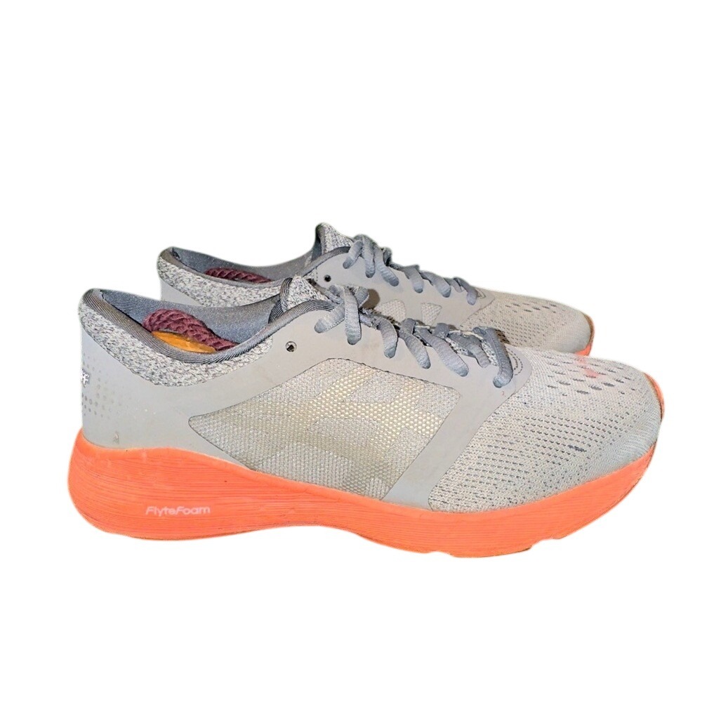 ASICS RoadHawk FF Carbon Silver Flash Orange T7D7N Womens Running Shoes Size 6‎